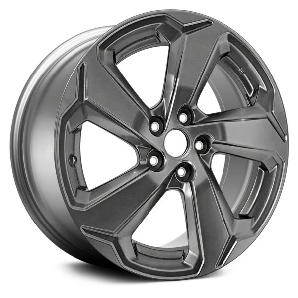 Replace® - 18 x 7 5-Spoke Medium Smoked Hypersilver Alloy Factory Wheel (Remanufactured)