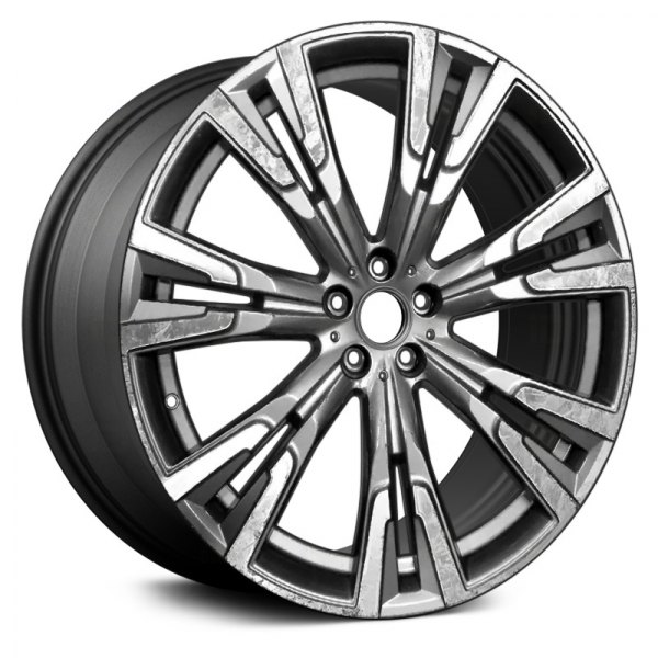 Replace® - 20 x 10.5 7 V-Spoke Dark Charcoal Metallic with Machined Face Alloy Factory Wheel (Remanufactured)