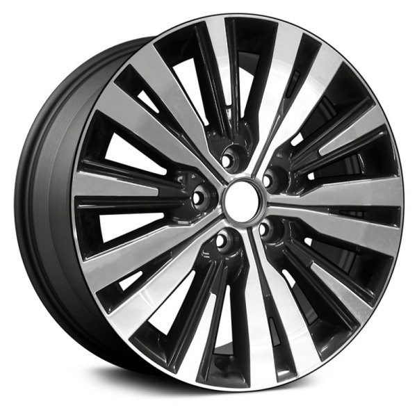 Replace® - 18 x 7 10 Alternating-Spoke Machined with Dark Metallic Charcoal Accents Alloy Factory Wheel (Factory Take Off)