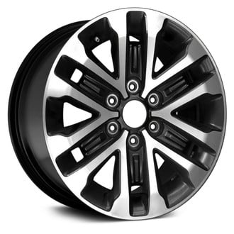 Replace® - 6 V-Spoke Machined With Black Satin Clear Accents 17x8.5 Alloy Factory Wheel - Remanufactured