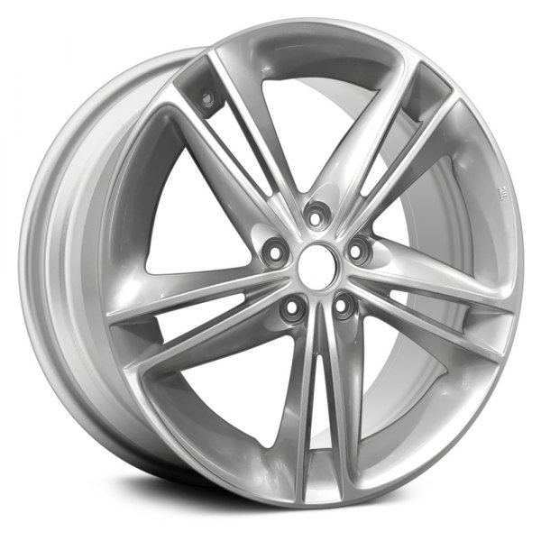 Replace® - 19 x 7 Double 5-Spoke Bright Silver Alloy Factory Wheel (Remanufactured)