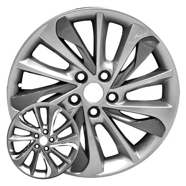 Replace® - 18 x 7.5 10 I-Spoke Medium Charcoal Metallic Alloy Factory Wheel (Remanufactured)