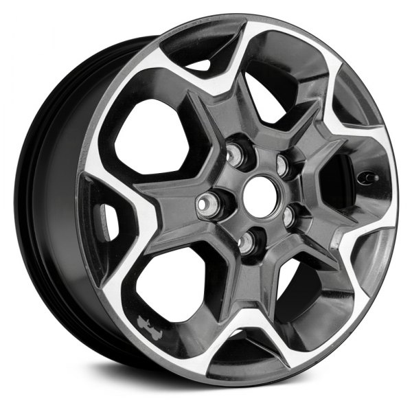 Replace® - 17 x 7.5 5 Y-Spoke Machined Black with Light Grey Jeep Sticker Alloy Factory Wheel (Remanufactured)