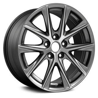 Replace® - 10-Spoke Dark Charcoal Metallic with Matte Clear 18x8 Alloy Factory Wheel - Remanufactured