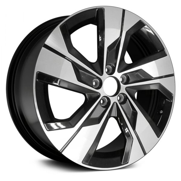 Replace® - 18 x 7.5 5 Spiral-Spoke Black Alloy Factory Wheel (Remanufactured)