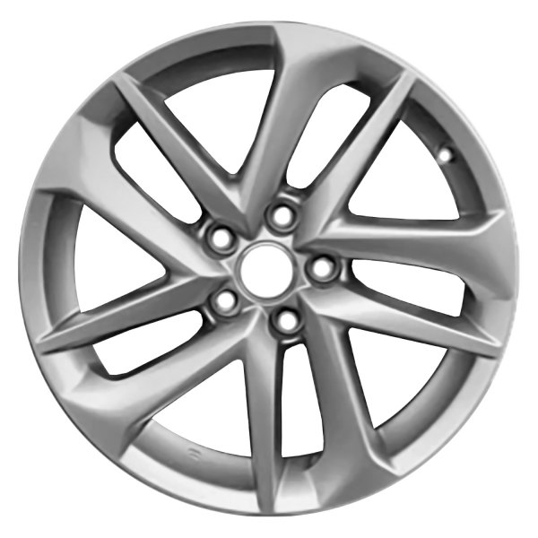 Replace® - 18 x 8 Double 5-Spoke Medium Silver Metallic Alloy Factory Wheel (Remanufactured)