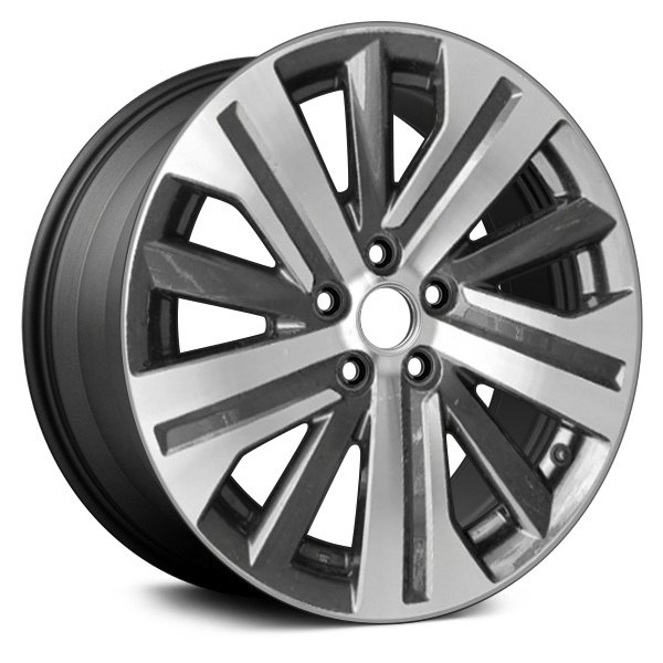 Replace® - 18 x 7 10-Spoke Machined and Dark Charcoal Alloy Factory Wheel (Remanufactured)