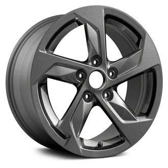 Replace® - 5 Spiral-Spoke Machined and Medium Charcoal Metallic 16x6.5 Alloy Factory Wheel - Remanufactured