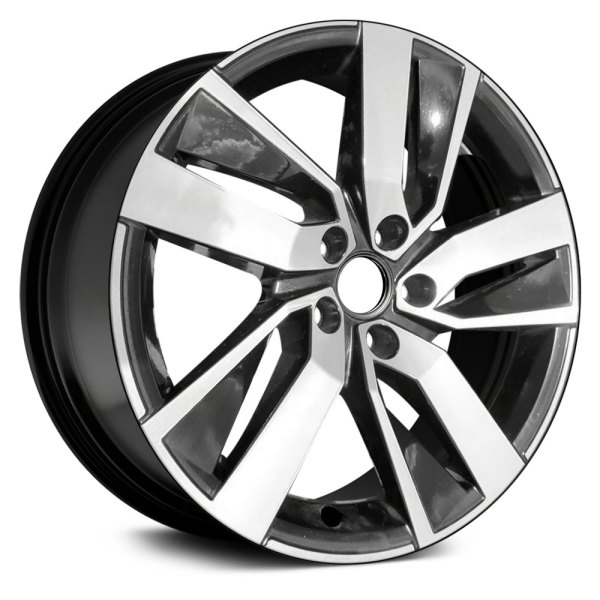 Replace® - 18 x 8 5 Double Spiral-Spoke Black Alloy Factory Wheel (Remanufactured)