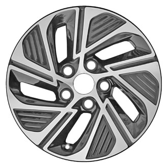 Replace® - 5-Slot Machined Gloss Black 16x6.5 Alloy Factory Wheel - Remanufactured