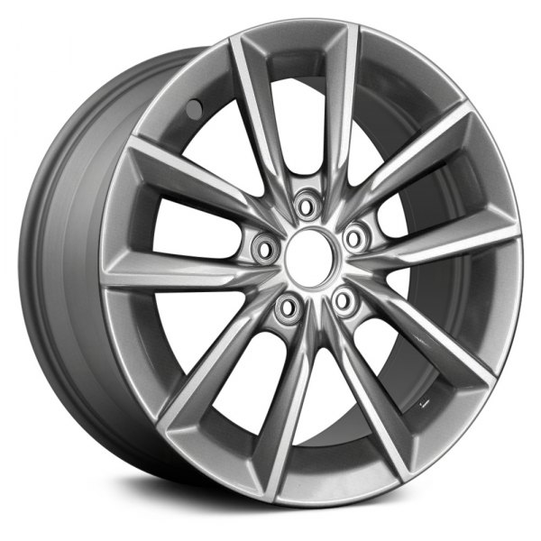 Replace® - 17 x 7.5 10-Spoke Machined and Medium Charcoal Metallic Alloy Factory Wheel (Remanufactured)