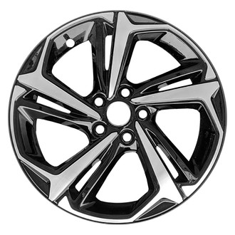 Replace® - 5 Split-Spoke Gloss Black with Machined Face 18x7.5 Alloy Factory Wheel - Remanufactured