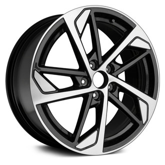 Replace® - 5 Double Spiral-Spoke Black 18x8 Alloy Factory Wheel - Remanufactured