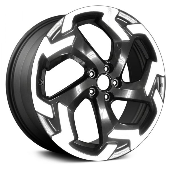 Replace® - 18 x 7 5-Spoke Machined Dark Charcoal Alloy Factory Wheel (Remanufactured)