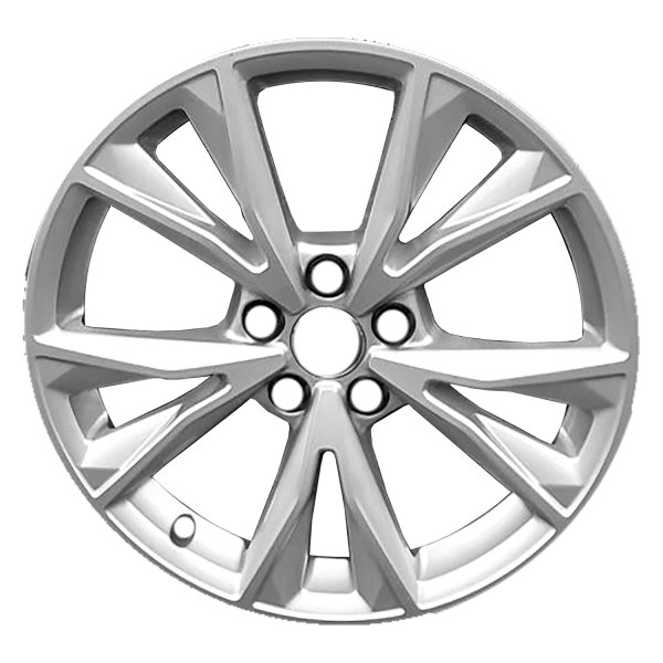 Replace® - 18 x 7 5 Split-Spoke All PTD Bright Sparkle Silver Alloy Factory Wheel (Remanufactured)