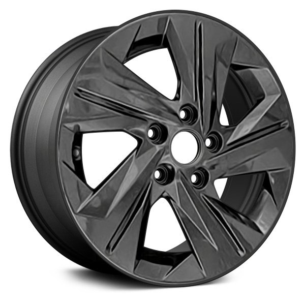 Replace® ALYHU049U45 - 5 Spiral-Spoke Black 16x6.5 Alloy Factory Wheel ...