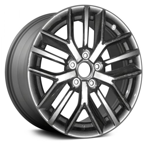 Replace® - 17 x 7.5 15-Spoke Machined and Medium Charcoal Metallic Alloy Factory Wheel (Remanufactured)
