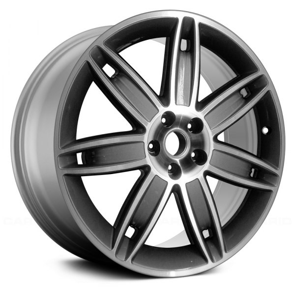 Replace® - 20 x 8.5 7 Double I-Spoke Bluish Metallic Silver with Machined Accents Alloy Factory Wheel (Remanufactured)