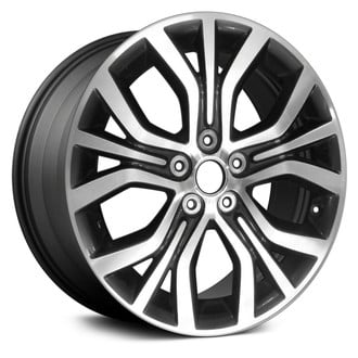 Replace® - 5 W-Spoke Black with Machined Face 18x7 Alloy Factory Wheel - Remanufactured