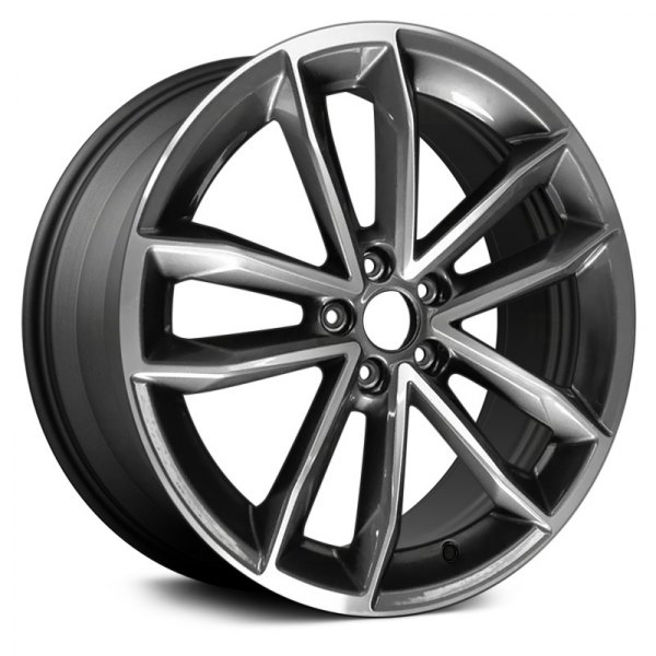 Replace® - 19 x 8.5 Double 5-Spoke Dark Charcoal with Machined Face Alloy Factory Wheel (Remanufactured)