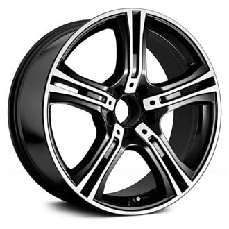 Replace® - Double 5-Spoke Machined and Black 18x8 Alloy Factory Wheel - Remanufactured