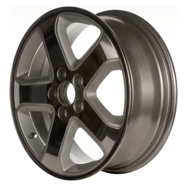 Replace® - 17 x 6.5 5-Spoke Polished with Light Silver Vent Alloy Factory Wheel (Factory Take Off)