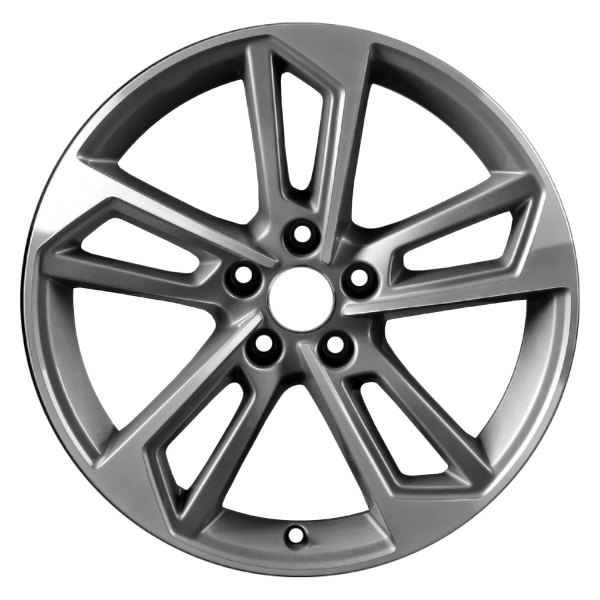 Replace® - 18 x 8 Double 5-Spoke Machined Medium Charcoal Metallic Alloy Factory Wheel (Remanufactured)