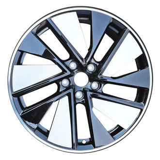 Replace® - 10 I-Spoke Polished Flange Gloss Black 21x11.5 Alloy Factory Wheel - Remanufactured