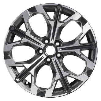 Replace® - 5 Split-Spoke Machined Medium Metallic Charcoal Satin 19x8 Alloy Factory Wheel - Remanufactured