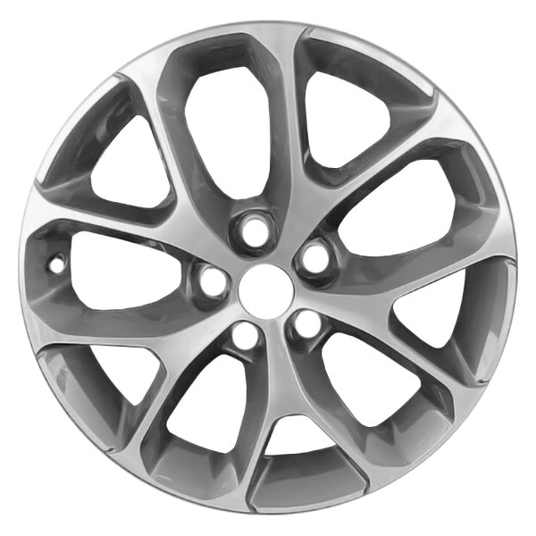 Replace® - 20 x 7.5 5 Split-Spoke Machined Dark Charcoal Metallic Alloy Factory Wheel (Remanufactured)