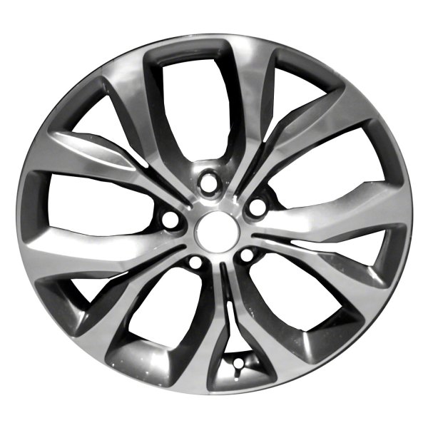 Replace® - 20 x 7.5 5 Y-Spoke Polished Face with Painted Gray Vents Alloy Factory Wheel (Remanufactured)