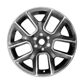 Replace® - 5 V-Spoke Black with Polished Accents 20x9 Alloy Factory Wheel - Replica