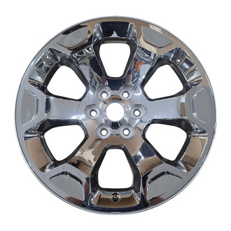 Replace® - 6 I-Spoke Black Chrome Clad 20x9 Alloy Factory Wheel - Replica
