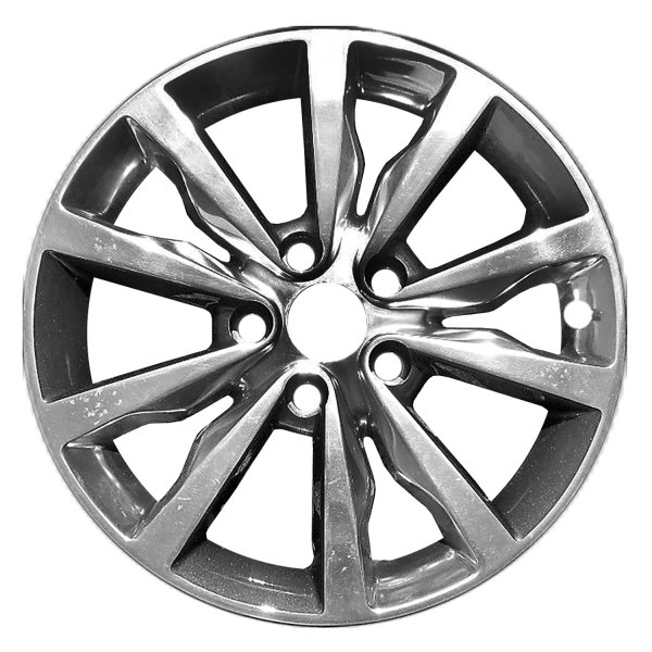 Replace® - 18 x 8 5 V-Spoke Dark Charcoal with Polished Face Alloy Factory Wheel (Factory Take Off)