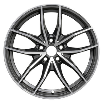 Replace® - 10 I-Spoke Machined Dark Charcoal Metallic 18x9 Alloy Factory Wheel - Remanufactured