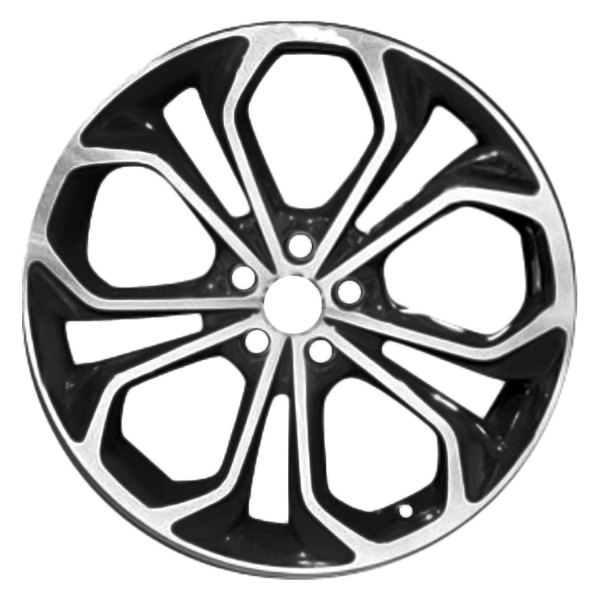 Replace® - 20 x 8 10-Spoke Machined and Black Alloy Factory Wheel (Factory Take Off)