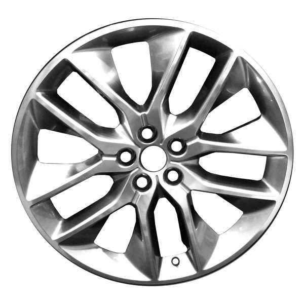 Replace® - 20 x 8.5 5 V-Spoke Polished and Silver Alloy Factory Wheel (Factory Take Off)