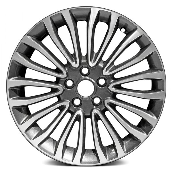 Replace® - 18 x 8 10 V-Spoke Machined and Dark Charcoal Alloy Factory Wheel (Replica)