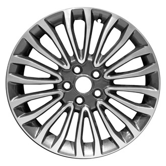 Replace® - 10 V-Spoke Machined and Dark Charcoal 18x8 Alloy Factory Wheel - Replica
