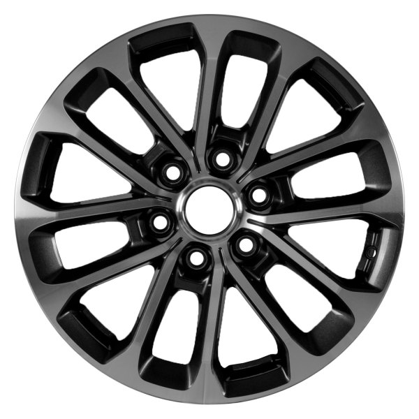 Replace® - 18 x 7.5 6 V-Spoke Machined and Dark Charcoal Alloy Factory Wheel (Factory Take Off)