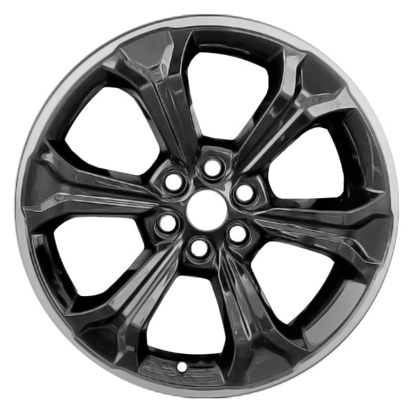 Replace® - 22 x 9.5 6-Spoke Machined Flange Gloss Black Face Alloy Factory Wheel (Remanufactured)