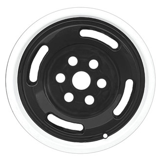 Replace® - 4 I-Spoke Painted Black with White Flange 17x8.5 Alloy Factory Wheel - Remanufactured