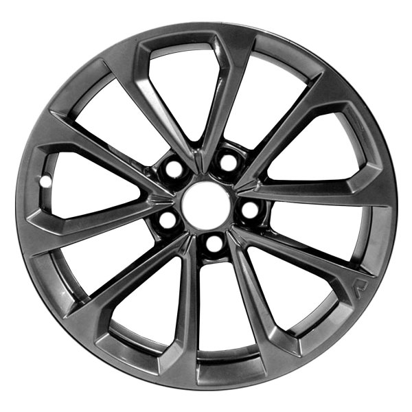 Replace® - 18 x 9.5 5 V-Spoke Polished and Medium Charcoal Alloy Factory Wheel (Factory Take Off)