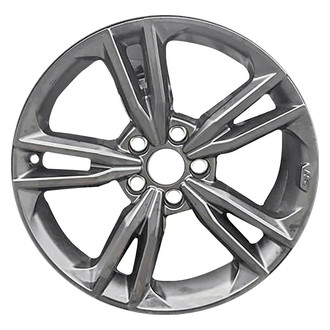 Replace® - Double 5-Spoke All Painted Flat Black 18x8 Alloy Factory Wheel - Remanufactured
