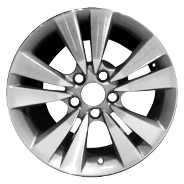 Replace® - 17 x 7.5 Double 5-Spoke Machined and Medium Silver Metallic Textured Alloy Factory Wheel (Factory Take Off)