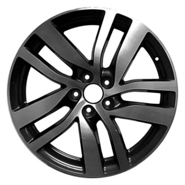 Replace® - 20 x 8 5 Double Spiral-Spoke Machined and Dark Charcoal Metallic Alloy Factory Wheel (Factory Take Off)