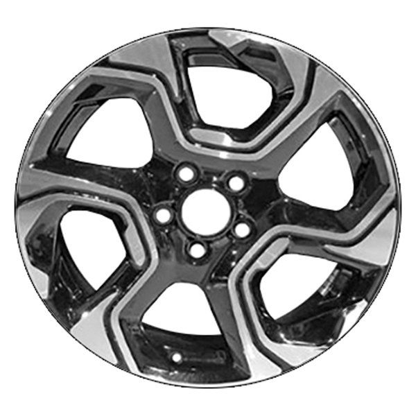 Replace® - 18 x 7.5 6 Spiral-Spoke Machined and Dark Silver Metallic Alloy Factory Wheel (Factory Take Off)