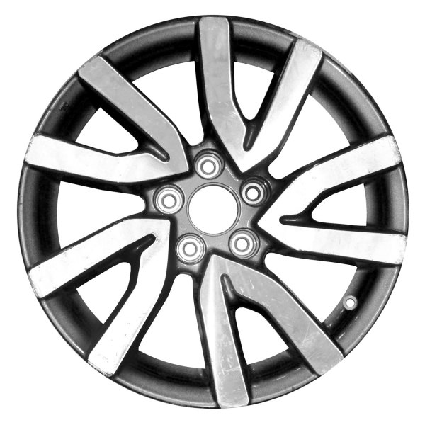 Replace® - 18 x 8 10 Spiral-Spoke Machined and Medium Charcoal Metallic Alloy Factory Wheel (Factory Take Off)
