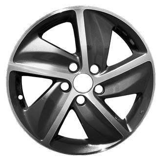 Replace® - 5 Turbine-Spoke Machined and Dark Charcoal 17x7.5 Alloy Factory Wheel - Remanufactured