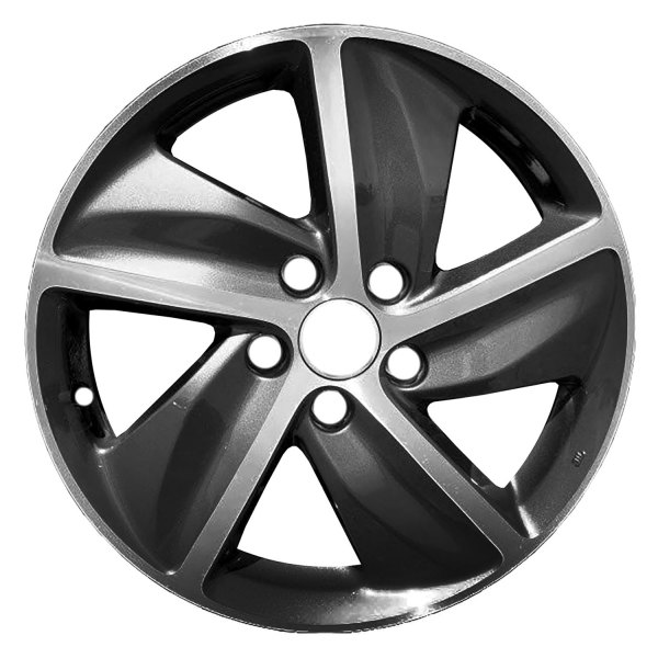 Replace® - 17 x 7.5 5 Turbine-Spoke Gray Pockets with Machined Face Alloy Factory Wheel (Replica)